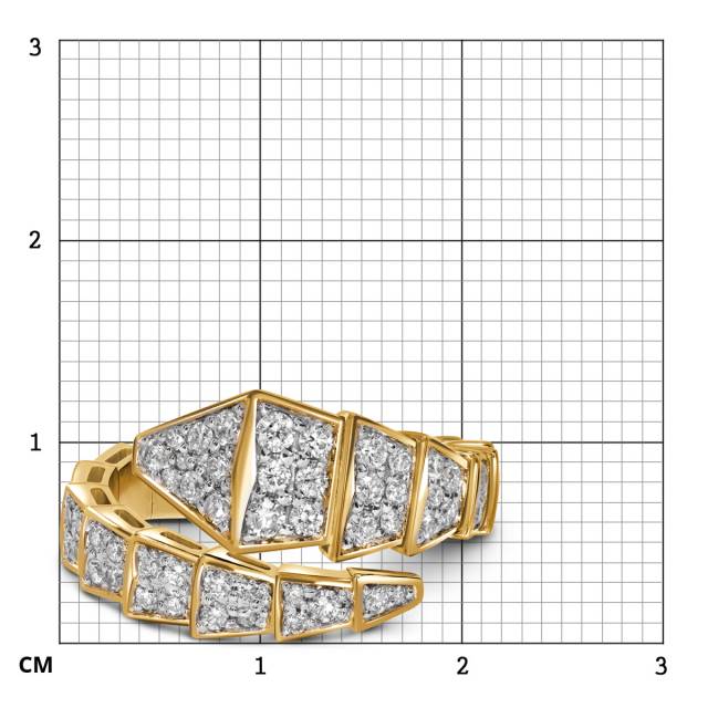 Кольцо из жёлтого золота с бриллиантами (053746)