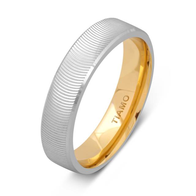 Обручальное кольцо из комбинированного золота TIAMO (014744)