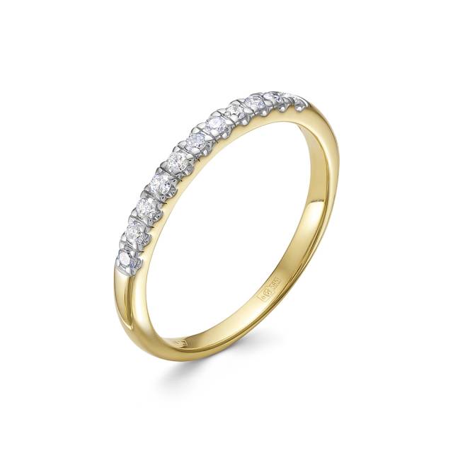 Кольцо из жёлтого золота с бриллиантами (054757)