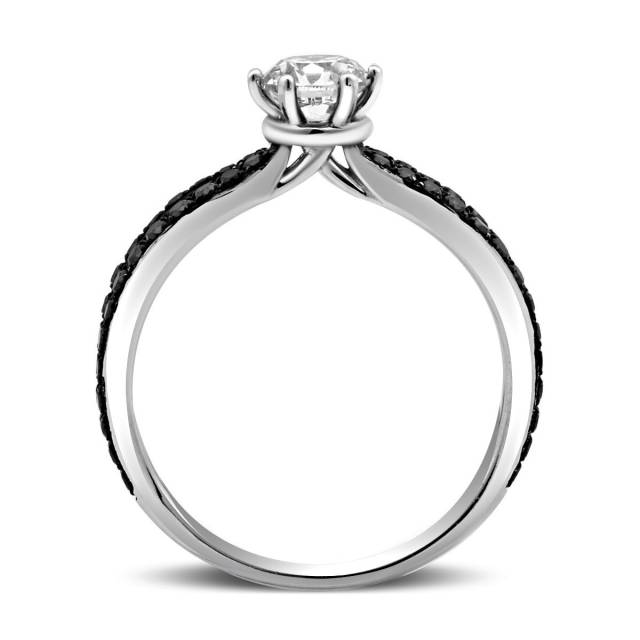 Помолвочное кольцо из белого золота с бриллиантами (007169)