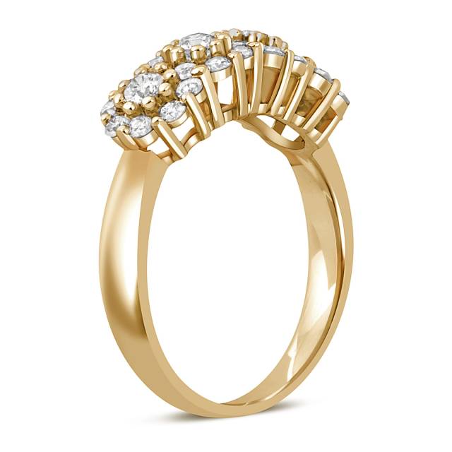 Кольцо из жёлтого золота с бриллиантами (049763)