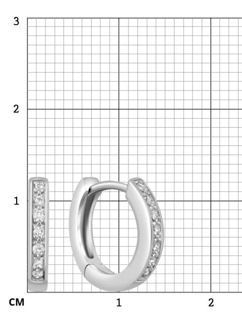 Серьги из белого золота с бриллиантами (043634)