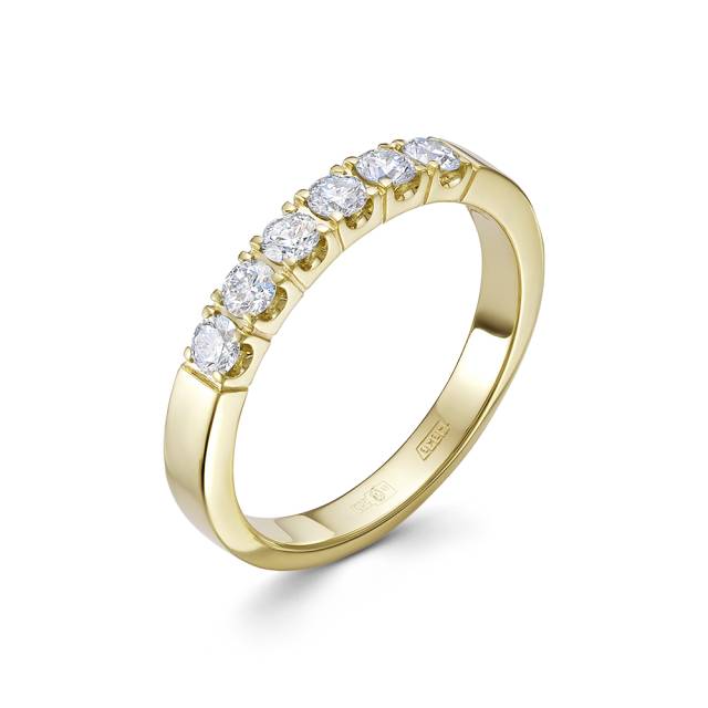 Кольцо из жёлтого золота с бриллиантами (052856)